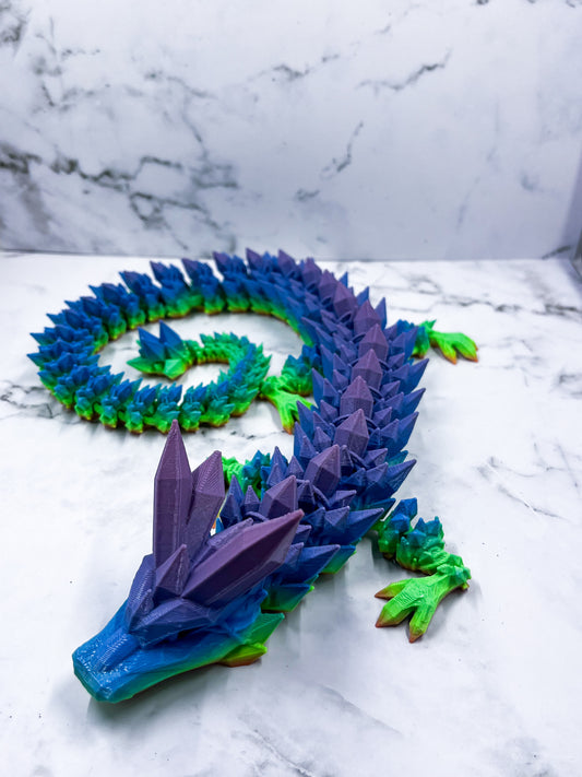 purple blue green dragon
