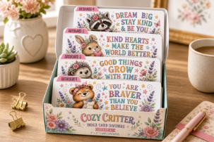 Cozy Critters seven daily laminated dividers